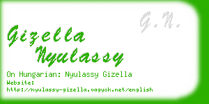 gizella nyulassy business card
